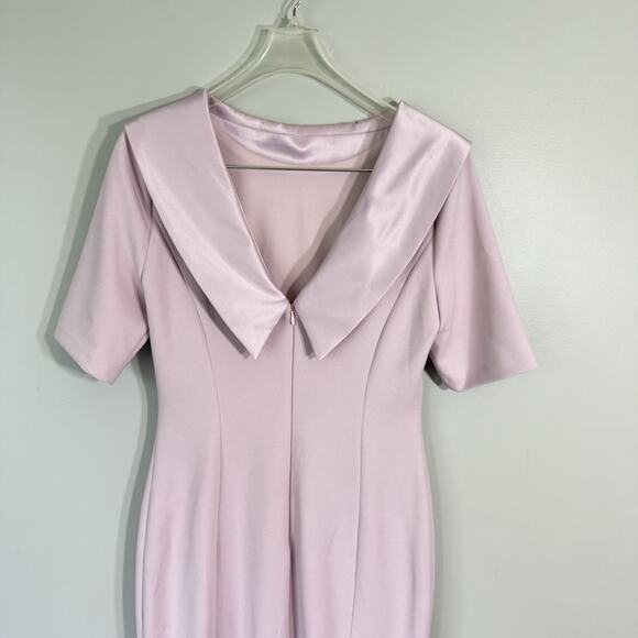 White House Black Market Pink Boatneck Jackie O Dress 60s style Sz 4 Career New - Picture 5 of 7